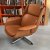 IKEA lounge chair Kyllä Rundo in leather Cognac